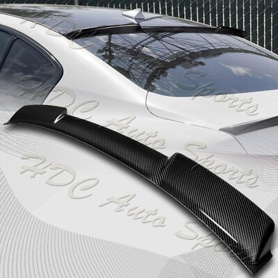 #ad For 2014 2021 Infiniti Q50 VIP Real Carbon Fiber Rear Roof Window Spoiler Wing $129.99