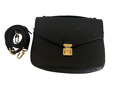 #ad Louis Vuitton Pochette Metis Monogram Empriente Black Leather Shoulder Crossbody $1925.50