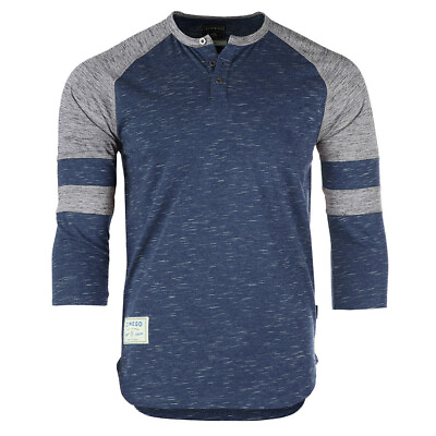 #ad ZIMEGO Men#x27;s 3 4 Sleeve Baseball Football College Raglan Henley Athletic T Shirt $31.25