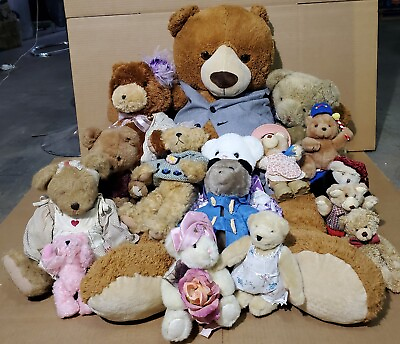 #ad *HUGE* Mixed Lot of 15 Collectible TEDDY BEARS 4quot; 42quot; Roseanne Ganz Toy Factory $69.99