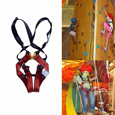 #ad Professional Kids Rock Climbing Fall Protection Full Body Harness Safety Belt $41.04