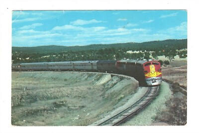 #ad Railroad Postcard: Santa Fe Streamliner Near Ribera $4.95