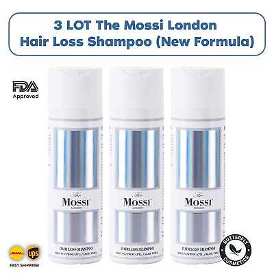 #ad 3 LOT The Mossi London Hair Loss Shampoo New Formula FDA Approved $105.00