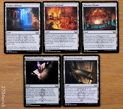 #ad Set of 5 Tri Fetch Lands Streets of New Capenna *NM* Magic Gathering MTG $3.75