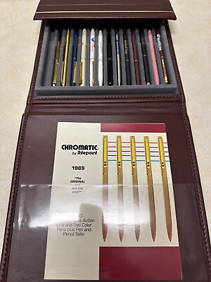 #ad Vintage Advertising Pens Salesman Sample Case Ritepoint 1989 $15.75