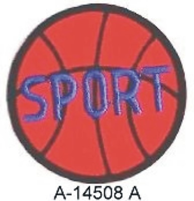 #ad Orange Basketball Sport Ball embroidery patch $2.49
