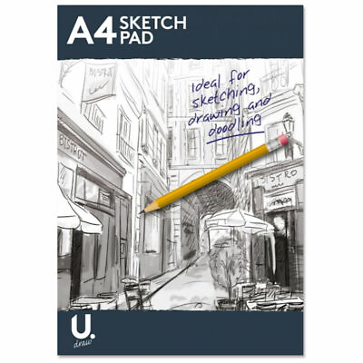 #ad A4 Sketch Pad White Paper Artist Craft Doodling Sketching Drawing Book UK GBP 2.99