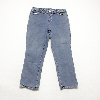 #ad Madison amp; Max Women#x27;s Size 16 Blue Straight Leg Medium Wash Stretch Denim Jeans $11.33
