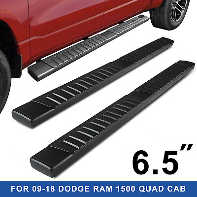 #ad Black 6.5quot; Side Step Bars Running Boards Fit For 09 18 Dodge Ram 1500 Quad Cab $99.99