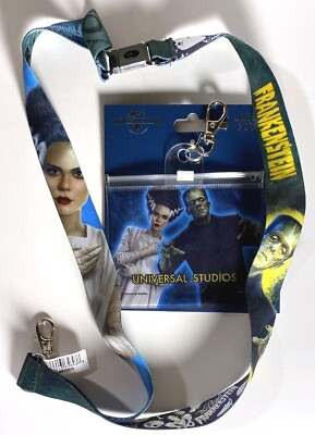 #ad Universal Studios Monsters Bride of Frankenstein amp; Monster Lanyard amp; Pouch $17.95
