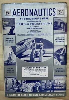 #ad AERONAUTICS Magazine #34 1941 National Aeronautics Council $11.99