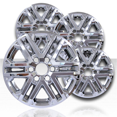 #ad 18quot; Chrome Wheel Skins for 2022 2023 Toyota Tundra Set of 4 $113.64