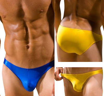 #ad Men#x27;s Sexy 2 PACKS Bikini Low rise Micro Briefs Swimwear Undies $13.99
