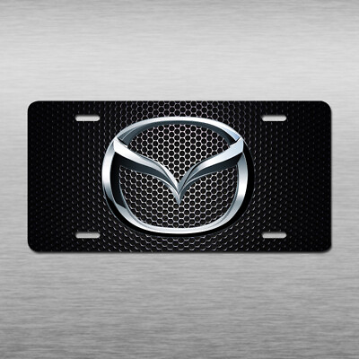 #ad Mazda Vehicle License Plate CX 30 CX 5 50 Mazda6 Mazda3 Black Aluminum Car Tag $14.98