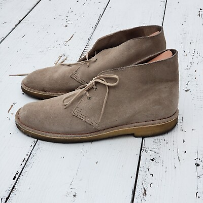 #ad Clarks Original Mens Desert Natural Suede Boots Shoes US 9.5 EU 42.5 $60.00