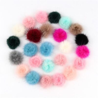 #ad Multi Color Soft Pompoms Ball Craft Sew Keychain Decoration Plush Pompoms 10Pcs $10.40