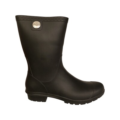 UGG Sienna Matte Women#x27;s Boots Rain Rubber Boots Black 1100510 * $34.99