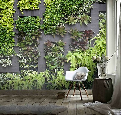 #ad 3D Plant Garden Wallpaper Wall Mural Removable Self adhesive Sticker5011 AU $314.99