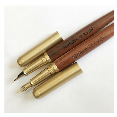 #ad Personalized Ebony wood pen Brass pen fountain Ink pen Christmas gift for men $41.99