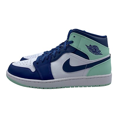 #ad Nike Air Jordan 1 Mid #x27;Blue Mint#x27; 554724 413 Men’s Size 16 $137.70