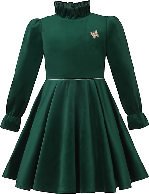 #ad Girl Vintage Christmas Winter Green Long Sleeve Clothing Toddler Kids Elegant Be $64.78