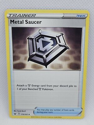 #ad Pokémon TCG Metal Saucer Sword amp; Shield Base Set 170 202 Regular Uncommon $0.99