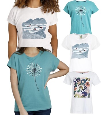 #ad Ex Weird Fish Women#x27;s Graphic T shirt New Organic Cotton Top Tee Size 8 22 GBP 13.95