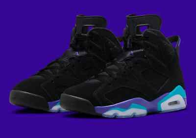 #ad Nike Air Jordan 6 Retro #x27;Aqua#x27; Black Concord Aquatone CT8529 004 Men#x27;s Sizes New $194.97