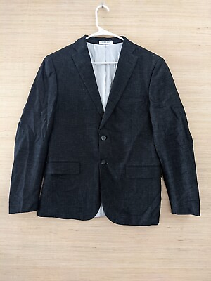 #ad ZARA Man Blazer Men#x27;s Size 40 Black Long Sleeve Two Button Business Sport Coat $6.50