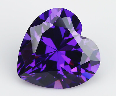 #ad 10x10 mm AAAAA Natural Purple Amethyst 5.35 ct Heart Faceted Cut VVS Loose Gems $9.74