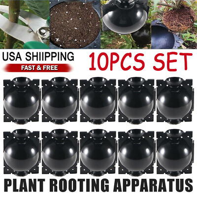 #ad 10X High Pressure Propagation Plant Rooting Device Ball Box Growing Graft Garden $8.23