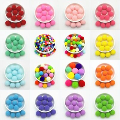 #ad Mixed Colors Fluffy Pompoms Ball Garment Crafts Accessories Scrapbook Balls 1pc $9.12