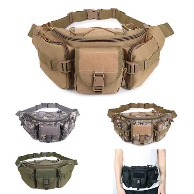 #ad Tactical Fanny Pack Chest Bag Waist Bag Military Hip Belt Outdoor Hiking Fishing $27.99