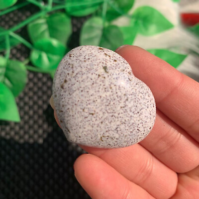 #ad 21g Ocean Jasper Heart Love Carving Small Size Stone Quartz Crystal Healing $14.00