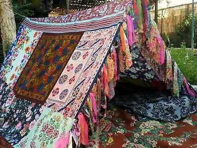 #ad Boho tent teepee for garden wedding multi color handmade patchwork backdrop $146.30