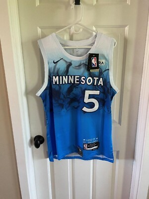 #ad Anthony Edwards # 5 Minnesota Timberwolves Basketball Jersey Size Adult M 48 $62.00