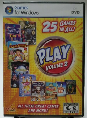 #ad Play Volume 2 PC DVD 2011 Windows 7 xp vista 25 Games $10.90