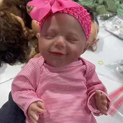 #ad 49cm Reborn Doll Full Body Waterproof Eyes Closed Realistic Cute Girl Doll Toy $82.71