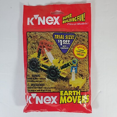 #ad Vintage 1997 K#x27;Nex Earth Movers 10206 27 Pieces Trial Size Fun to Build amp; Play $12.95