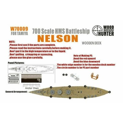 #ad Hunter W70009 1 700 Wood Deck HMS BATTLESHIP NELSON FOR TAMIYA 77504 $9.57