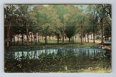 #ad Greenville NY New York Lake in Park c1911 Antique Vintage Souvenir Postcard $7.99