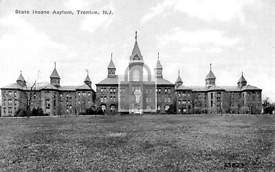 #ad State Insane Asylum Hospital Trenton New Jersey NJ Reprint Postcard $4.99