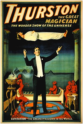 #ad Vintage Magician Poster – Thurston #7 – Magic themed Wall Art Print $26.99