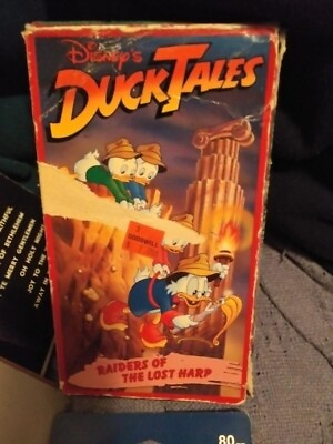 #ad DUCK TALES VHS USED tape great sleeve poor quot;RAIDERS OF THE LOST HARPquot; Disney $3.33