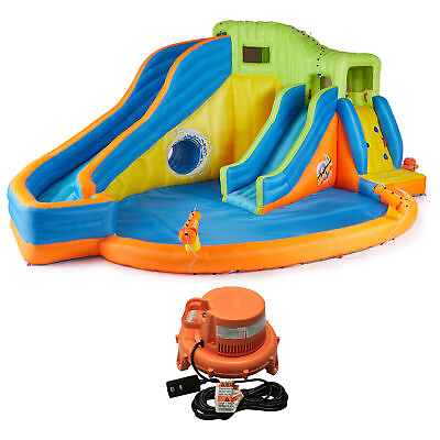 #ad Banzai Pipeline Twist Kids Inflatable Outdoor Water Pool Aqua Park and Slides $719.99