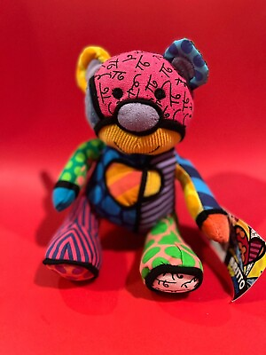 #ad Britto POPPLUSH Pop Plush Enesco 8quot; Tallulah Bear Colorful Art Textured Toy $30.00