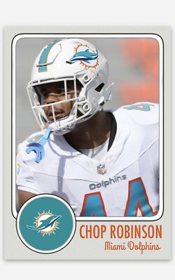 #ad #ad Chop Robinson Miami Dolphins ACEO Football Card Rookie 2024 NFL Draft $9.49