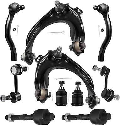 #ad 10Pcs Front Suspension Kit Upper Control Arm with Ball Joint Assembly Sway Bar L $107.99