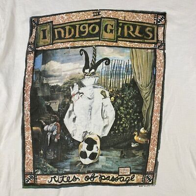 #ad Rare 1992 Indigo Girls Band Tour Short Sleeve Collection T shirt GC1316 $18.04