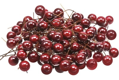 #ad 98 Pc Artificial Red Holly Berry Christmas Decor Home Garland Decor Ornaments $8.50